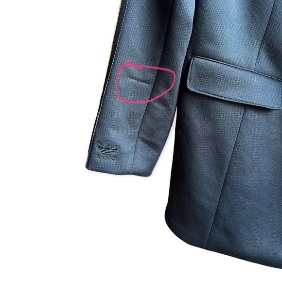 Adidas x Ivy Park Black 3 Stripe Suit Jacket Blazer, Size 1X - Picture 12 of 15